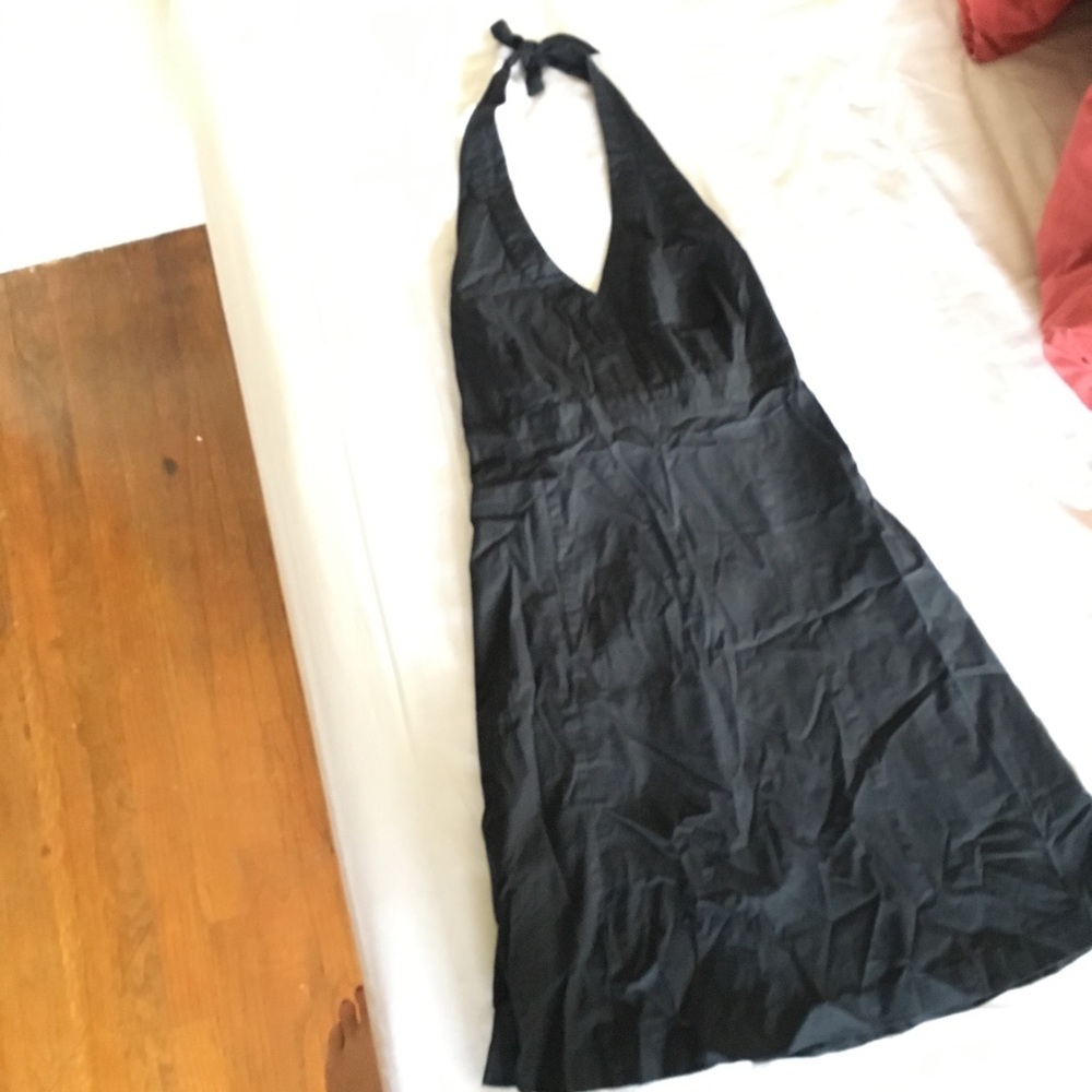 Black halter dress